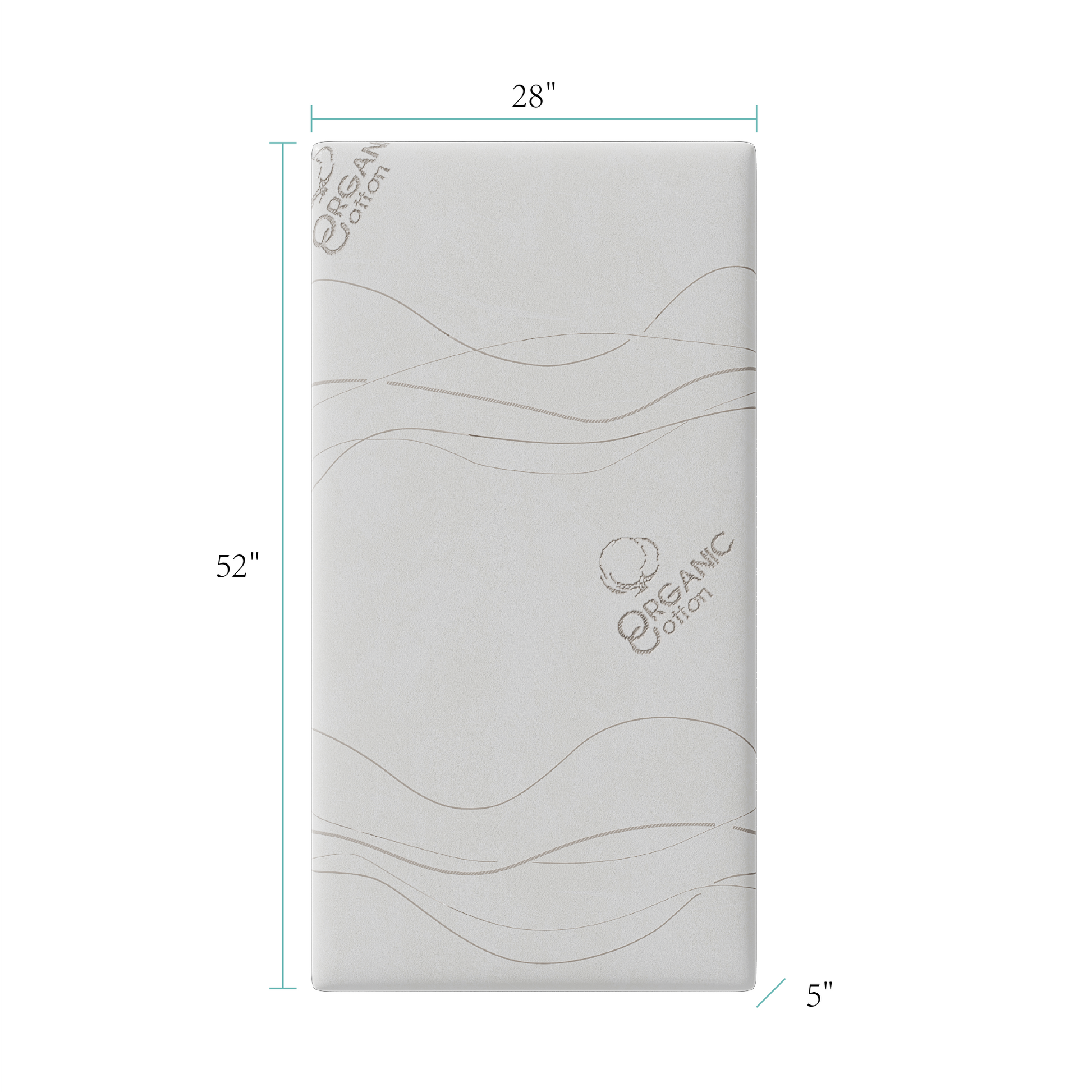 Wonderliving Classic Organic Waterproof Toddler Mattress
