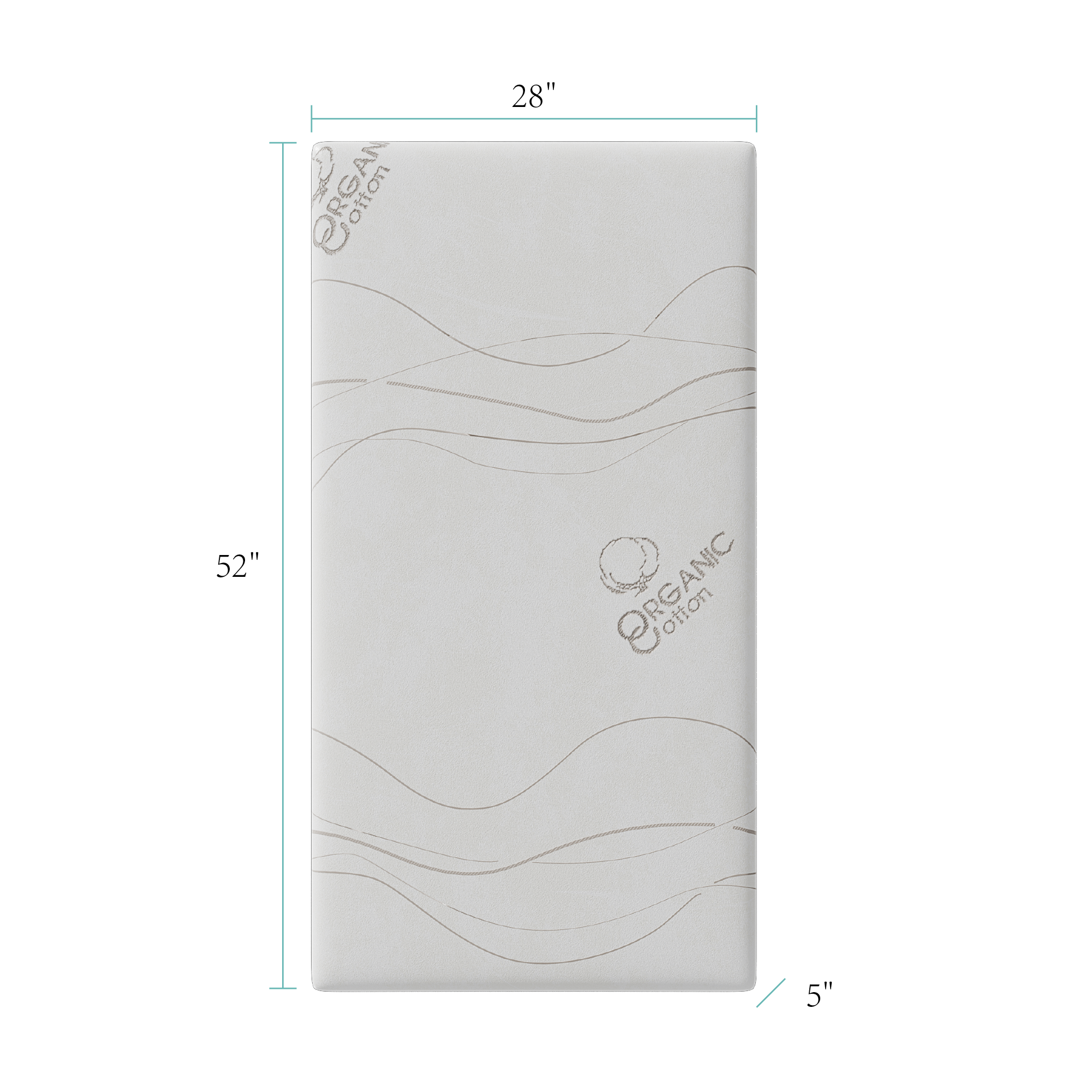 Wonderliving Classic Organic Waterproof Toddler Mattress