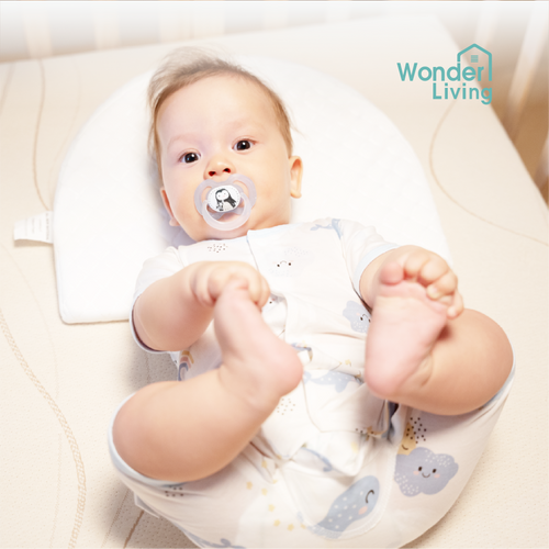 Wonderliving 15 Degree Wedge Pillow for Newborn  Waterproof and Removable Cover