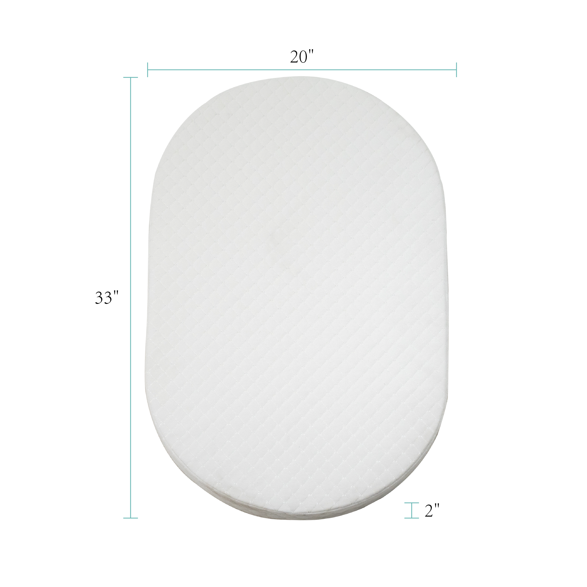 Wonderliving Waterproof Bassinet Mattress, Compatible with Dream On Me/Fisher-Price 