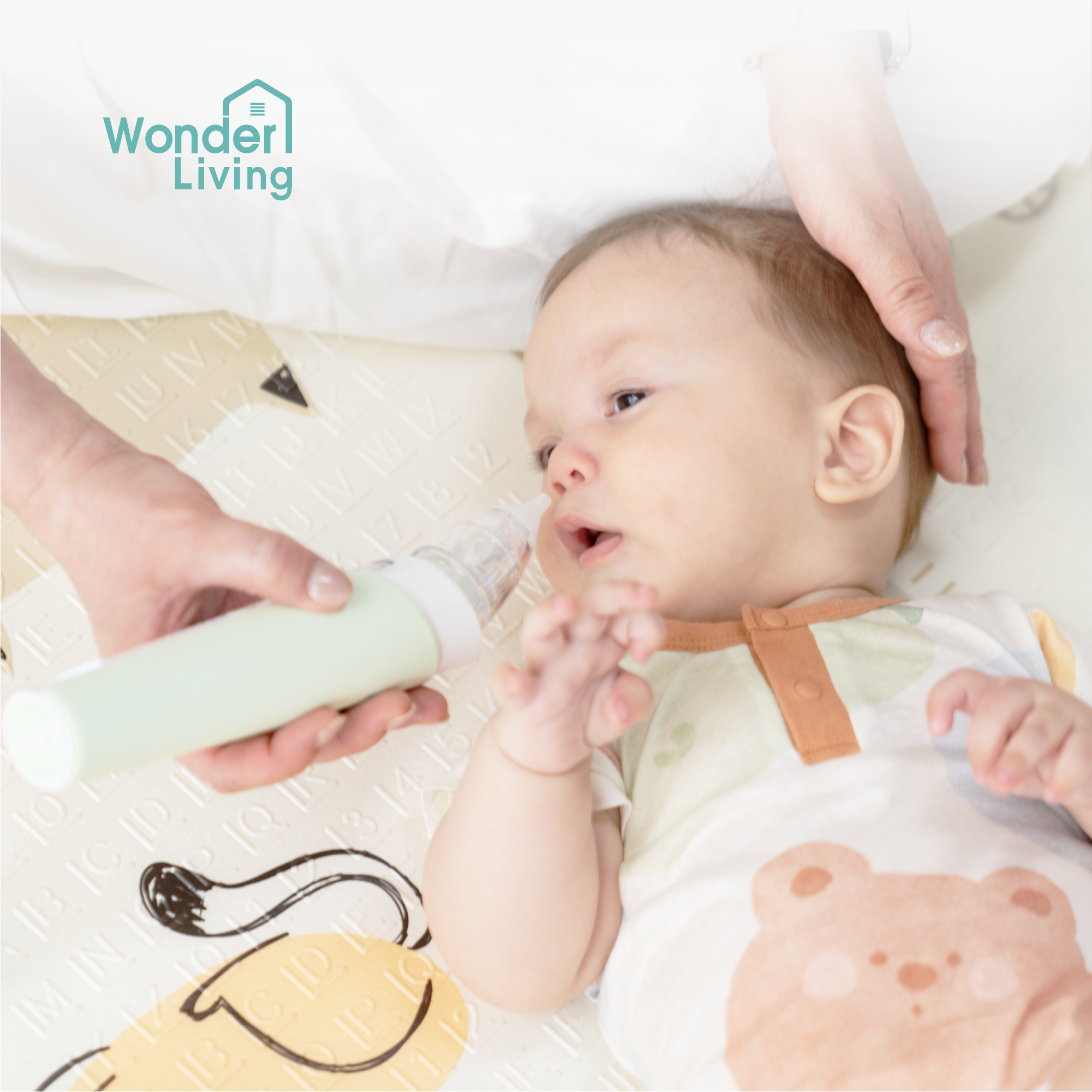 Wonderliving Electric Baby Nasal Aspirator with IPX6 Waterproof and Self-Cleaning