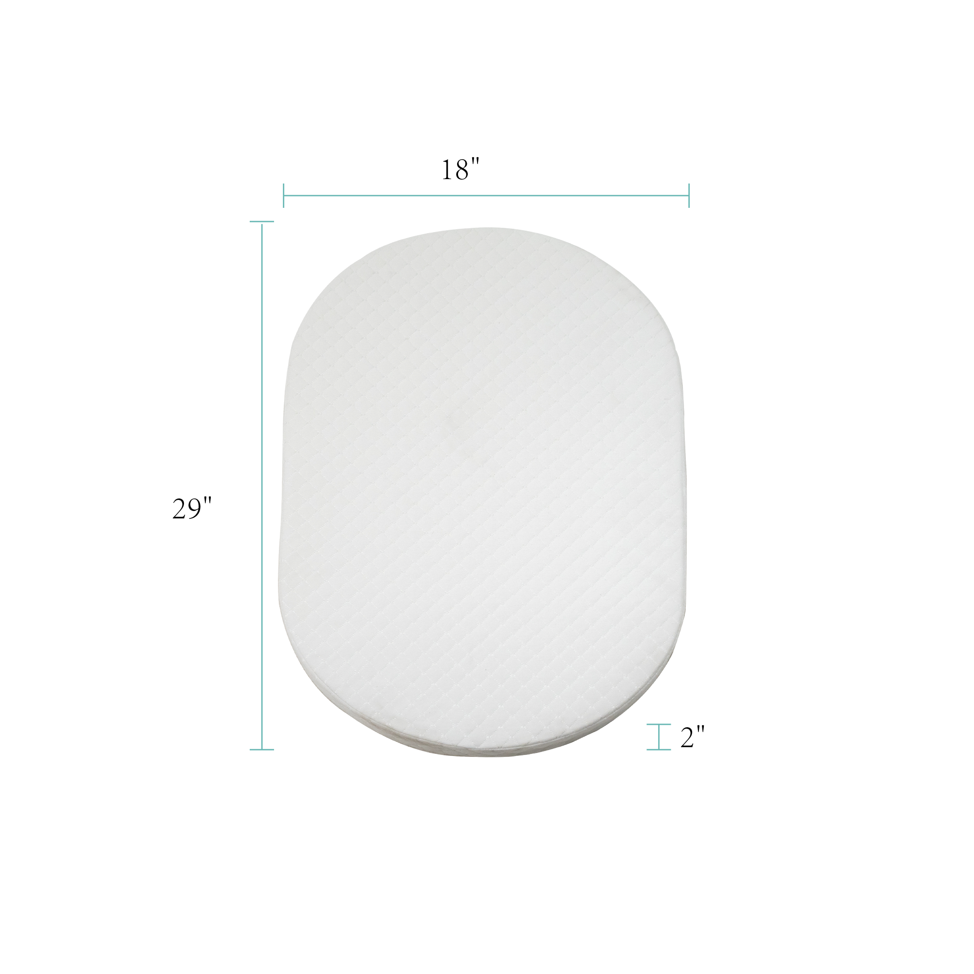 Wonderliving Waterproof Bassinet Mattress, Compatible with Dream On Me/Fisher-Price 