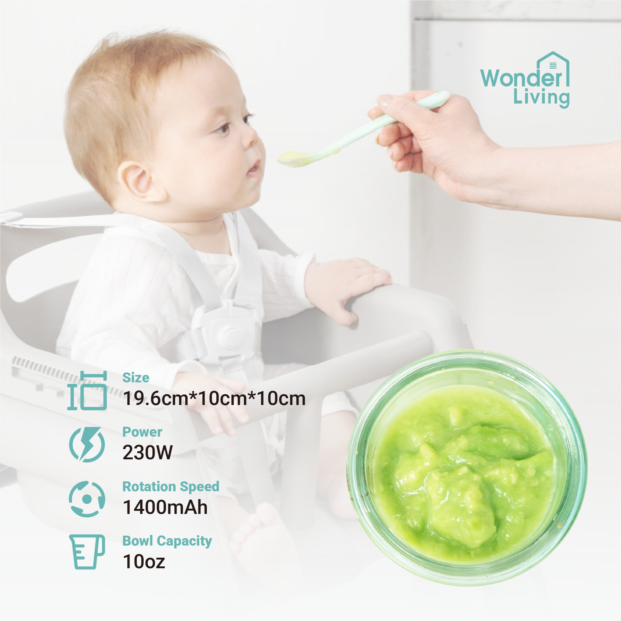 Wonderliving  One-Touch Operation Baby Food Maker