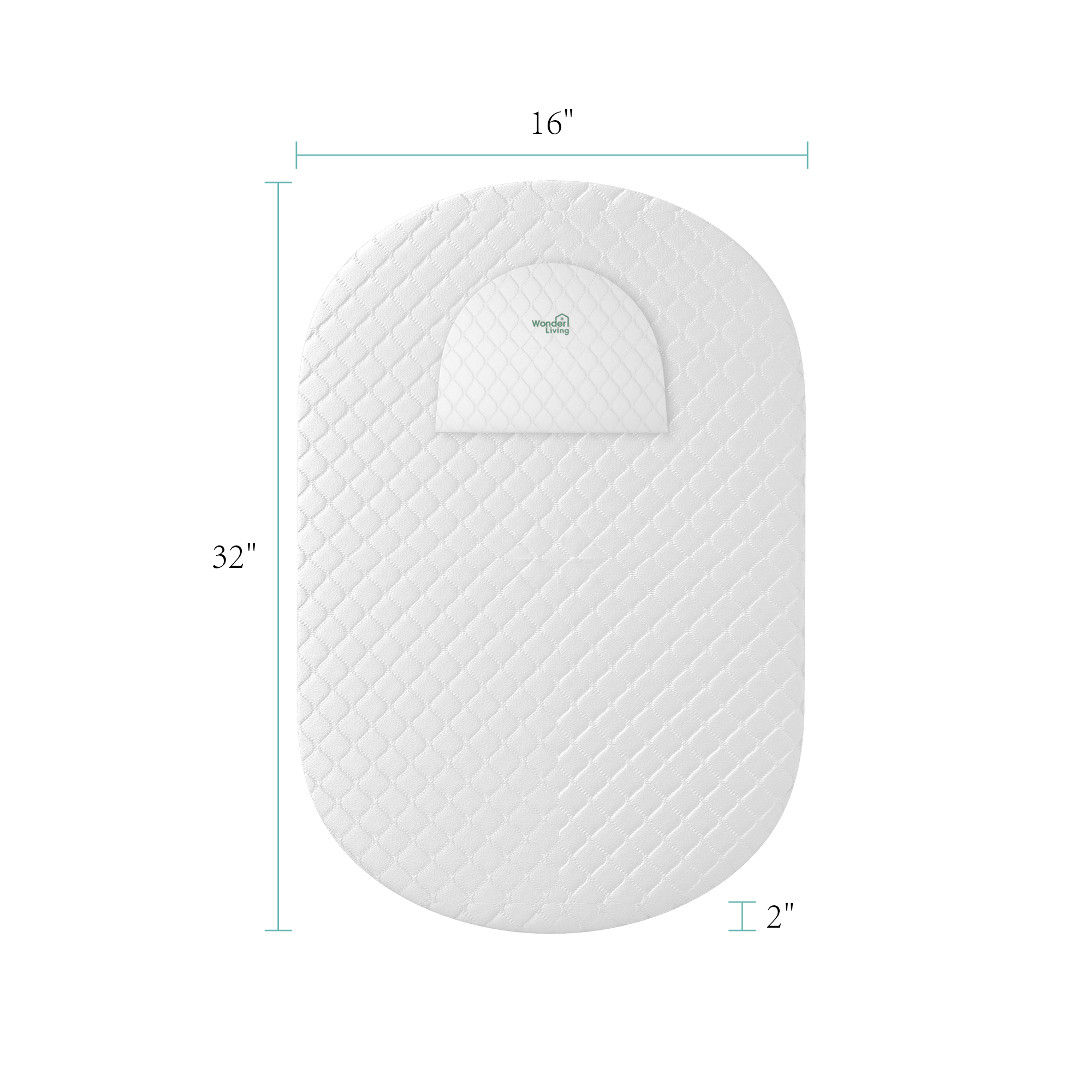 Wonderliving Waterproof Bassinet Mattress, Compatible with Dream On Me/Fisher-Price 