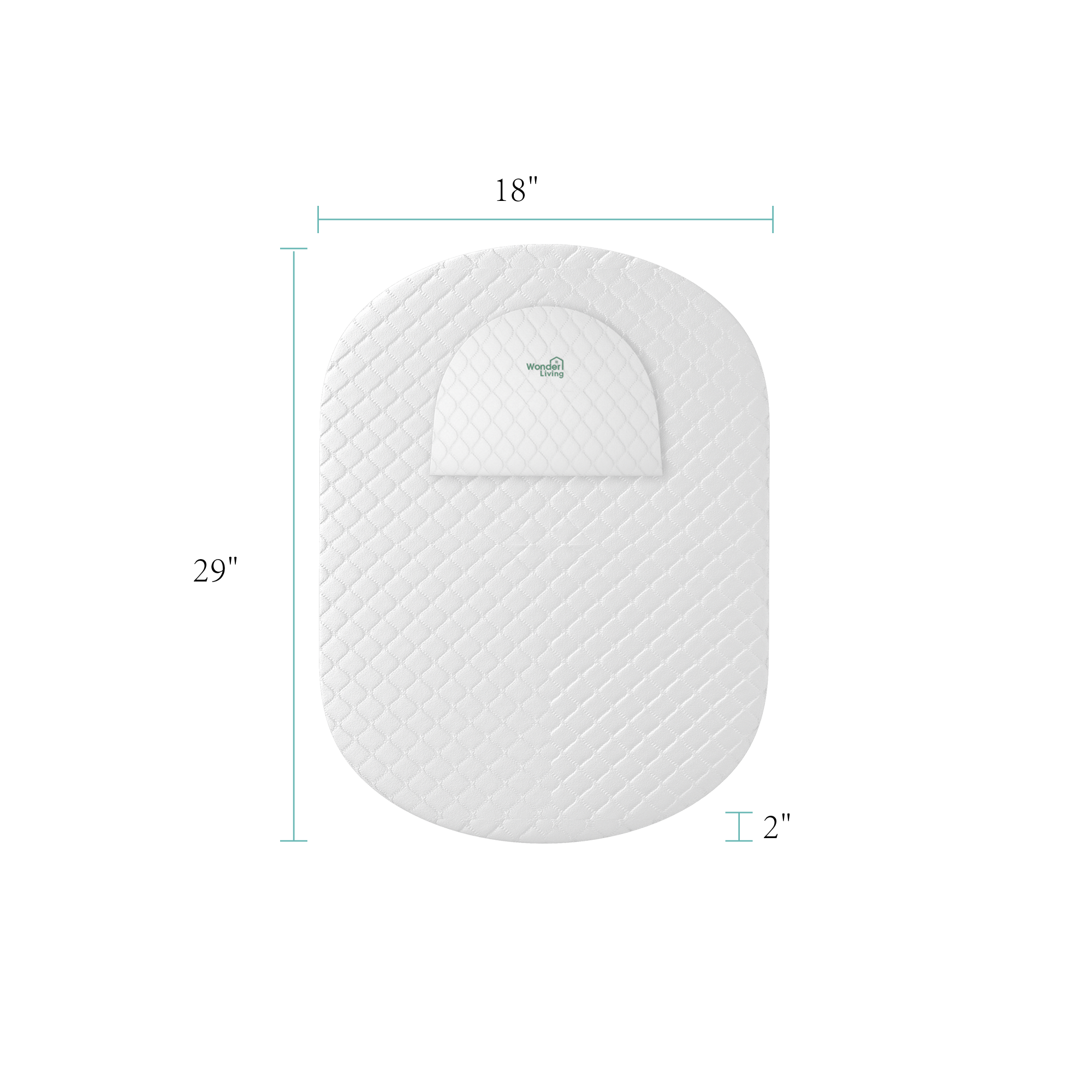 Wonderliving Waterproof Bassinet Mattress, Compatible with Dream On Me/Fisher-Price 