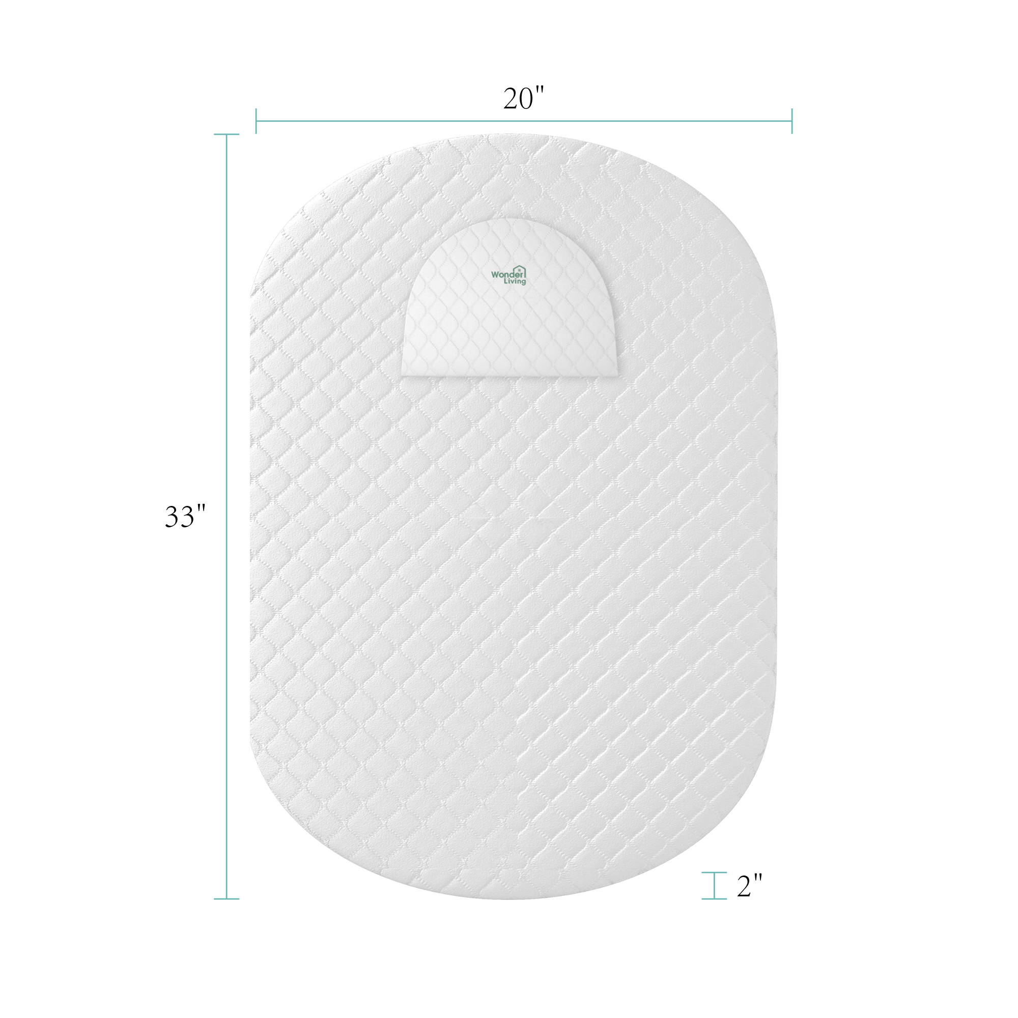 Wonderliving Waterproof Bassinet Mattress, Compatible with Dream On Me/Fisher-Price 